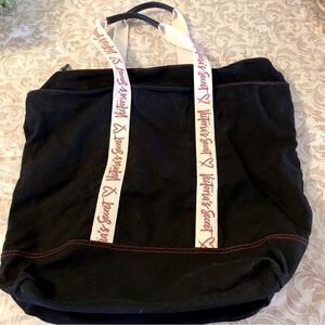 Victoria’s Secret Tote Bag Black Canvas Gorgeous